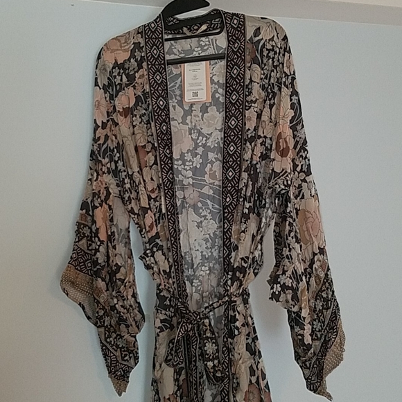 Amethyst Kimono FP x Spell Amethyst Nightfall Kimono Duster S/M robe maxi NWT - Picture 4 of 16